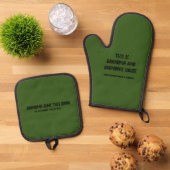Oma en Opa Grappige Oven Mitt Set (Top down)