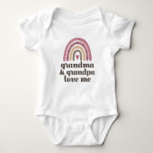 Oma en opa houden van Boho Rainbow Romper (Voorkant)