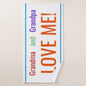 Oma en opa houden van mij badhanddoek (Badhanddoek)