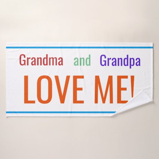 Oma en opa houden van mij badhanddoek (Badhanddoek)