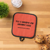 Oma en opa huis ovenwanten pannenlap (Top down)