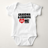 Oma en opa Love Me Pacifier Romper (Voorkant)