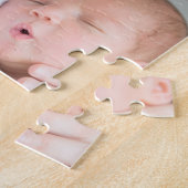 Oma en opa plezierige moderne fotocollage bordeaux legpuzzel (Zijkant)