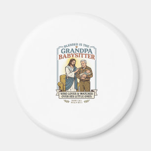 Oma en opa van Jezus babysitten humor T-shirt gelo Magneet