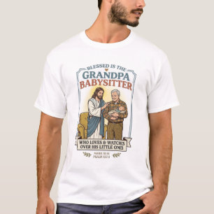 Oma en opa van Jezus oppassen humor T-shirt geloof