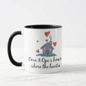 Oma en Opa's Home is waar het hart is Mok (Links)