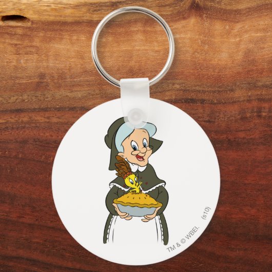 Oma en TWEETY™ Taart Sleutelhanger (Voorkant)
