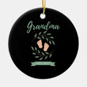 Oma Est. 2024 Keramisch Ornament (Voorkant)