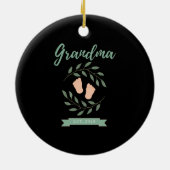 Oma Est. 2024 Keramisch Ornament (Achterkant)