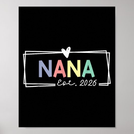 Oma Est 2026 Bevorderd Tot Grootmoeder 2026 Voor G Poster (Voorkant)