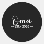 Oma Est 2026 New Matching Mother To Be 2026  Ronde Sticker (Voorkant)