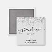 Oma Est Glitter Confetti Aangepaste Oma Cadeaus Magneet (Voorkant / Achterkant)