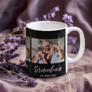 Oma Est. Wit script 3 foto Koffiemok