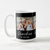 Oma Est. Wit script 3 foto Koffiemok (Links)