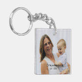 Oma Est. zwarte script 3 foto Sleutelhanger (Voorkant Links)