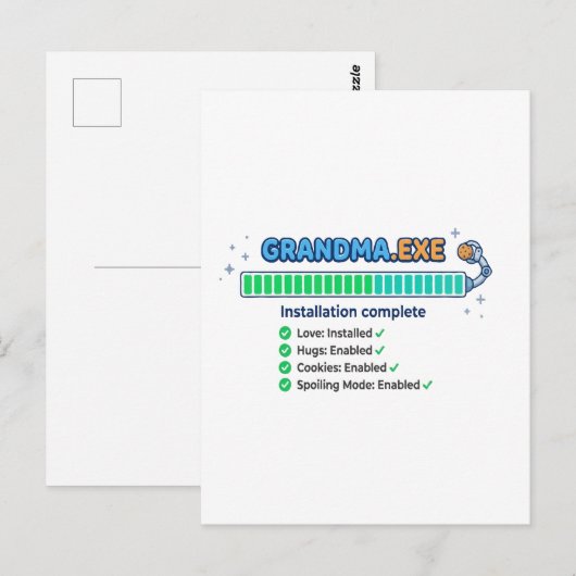 Oma.exe Leuk oma-cadeau Briefkaart (Voorkant / Achterkant)
