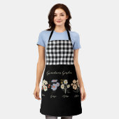 Oma Flower Garden Custom 4 Naam  Bloemen Schort (Gedragen)