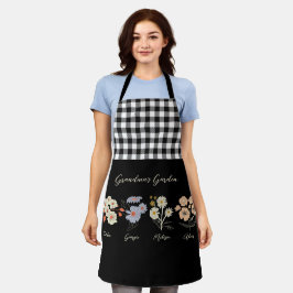 Oma Flower Garden Custom 4 Naam  Bloemen Schort