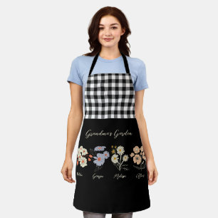 Oma Flower Garden Custom 4 Naam  Bloemen Schort