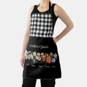 Oma Flower Garden Custom 6 Naam  Bloemen Schort (Insitu)