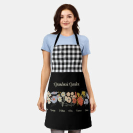 Oma Flower Garden Custom 6 Naam  Bloemen Schort