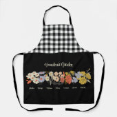 Oma Flower Garden Custom 7 Naam  Bloemen Schort (Voorkant)