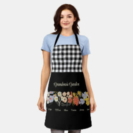Oma Flower Garden Custom 7 Naam  Bloemen Schort
