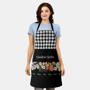 Oma Flower Garden Custom 7 Naam  Bloemen Schort