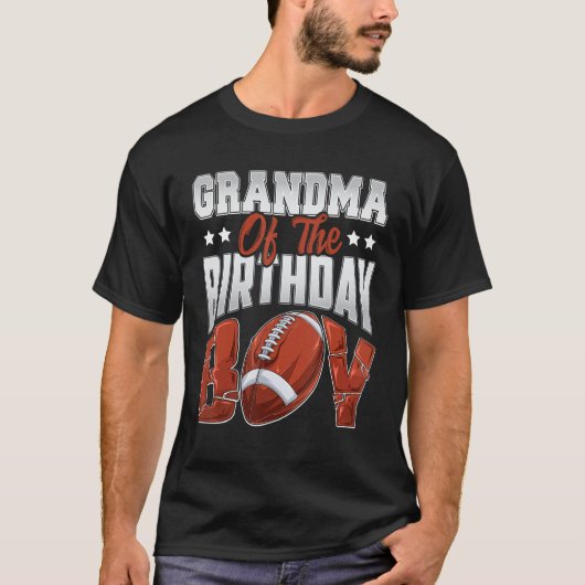 Oma Football Verjaardagsjongen Familie Baller B-da T-shirt (Voorkant)