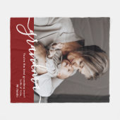 Oma Foto Elegant Script Persoonlijk Bericht Fleece Deken (Voorkant (Horizontaal))