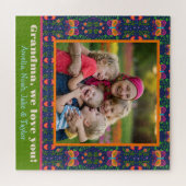 Oma Foto Folk Butterfly Flowers Custom Legpuzzel (Horizontaal)
