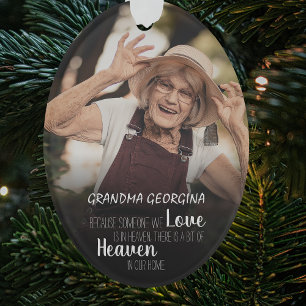 Oma foto-herdenking Kerstboomornament Ornament