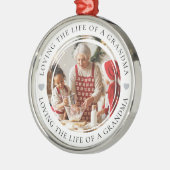 Oma Foto Keepsake Gift Metalen Ornament (Links)