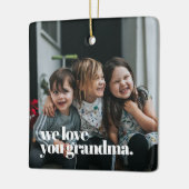Oma foto kerstboom keramisch ornament (Links)