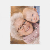 Oma Foto Opgericht Jaar Modern Hart Fleece Deken (Voorkant)