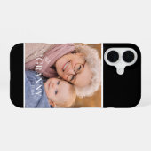 Oma Foto Opgericht Jaar Modern Hart iPhone 16 Hoesje (Achterkant horizontaal)