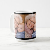 Oma Foto Opgericht Jaar Modern Hart Koffiemok (Voorkant links)