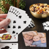 Oma Foto Opgericht Jaar Modern Pokerkaarten (Insitu)