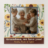 Oma Foto  Spring Daisy Flowers Custom Legpuzzel (Verticaal)