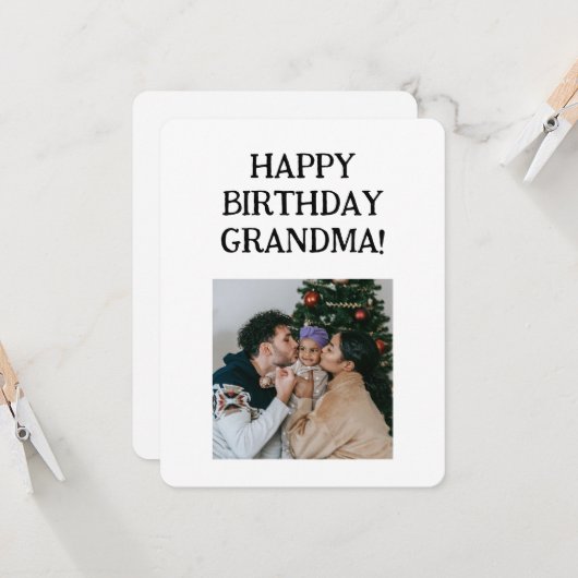 Oma Foto Verjaardag Persoonlijk (Voorkant / Achterkant in situ)