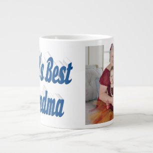 Oma foto zee blauw typografie  grote koffiekop