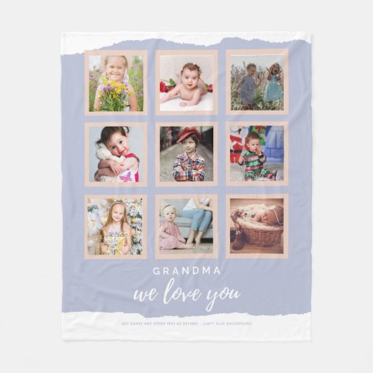 OMA FOTOCADEAUS - Fotocollage kleinkinderen      Fleece Deken (Voorkant)