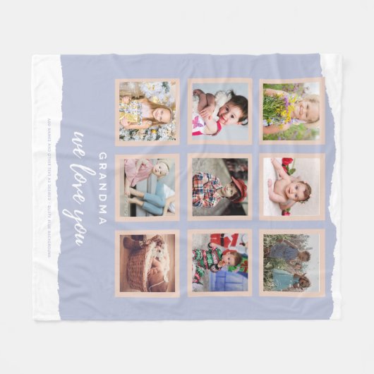 OMA FOTOCADEAUS - Fotocollage kleinkinderen      Fleece Deken (Voorkant (Horizontaal))