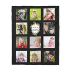 OMA Fotocollage Deken - Grootmoeder Zwart