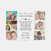 Oma Fotocollage Fleece Deken (Voorkant (Horizontaal))