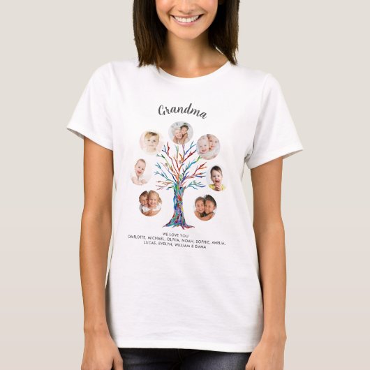 Oma Fotocollage T-shirt (Voorkant)