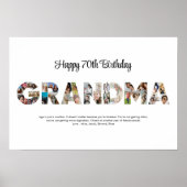 Oma Fotocollage Word Letter Knipsel Verjaardag Poster (Voorkant)