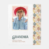 Oma Fun gepersonaliseerde Abstracte regenboog Fleece Deken (Voorkant)