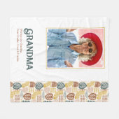 Oma Fun gepersonaliseerde Abstracte regenboog Fleece Deken (Voorkant (Horizontaal))