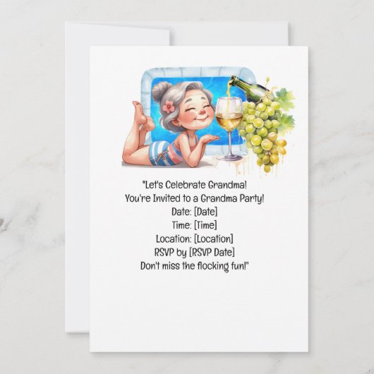 Oma Funny Gezegde over yoga en wijn Kaart (Achterkant)